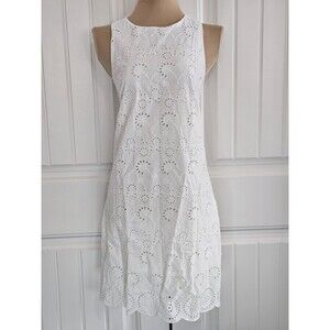 London Times White 100% Cotton Sheath Dress Sz 6